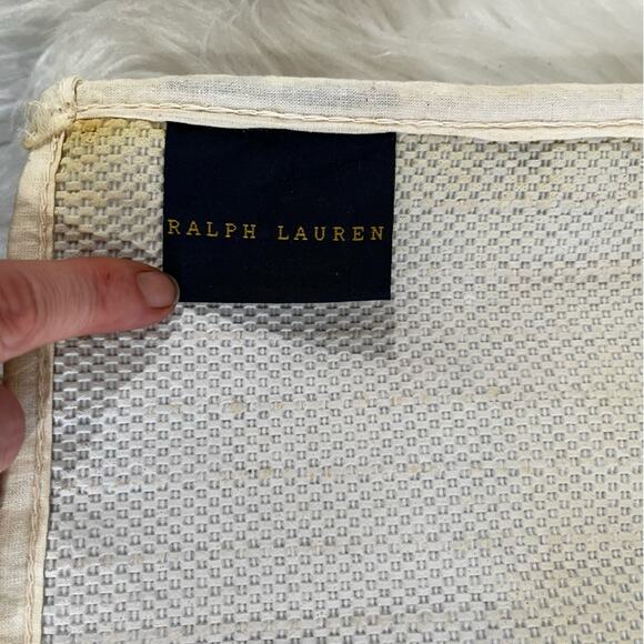 Ralph Lauren Vintage Spun Cotton Loop X-Large Plush Woven Tub Bathmat Cream Nude - Picture 9 of 15
